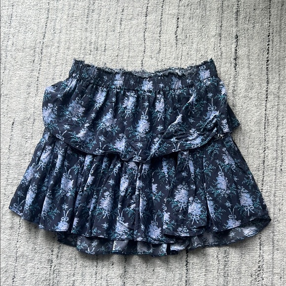 Floral Black Skirt